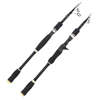  ZY729 Короткая секционная выдвижная удочка с длинным ходом, прямая ручка, карбоновая портативная удочка длиной 2,7 м