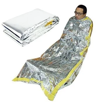  Открытый Портативный аварийный спальный мешок для путешествий, теплоизоляция для кемпинга, Одеяло для оказания первой помощи