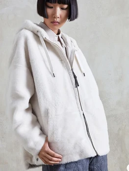  Женское Зимнее пальто Высококачественная Двусторонняя Дубленка Классического Покроя из Женской парки