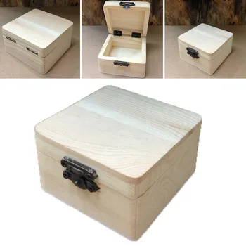  коробка для хранения 1шт Коробка для Рукоделия Подарочная Коробка Домашняя Бытовая Упаковка Простое Дерево Деревянный Подарок Высококачественная Натуральная Коробка для хранения