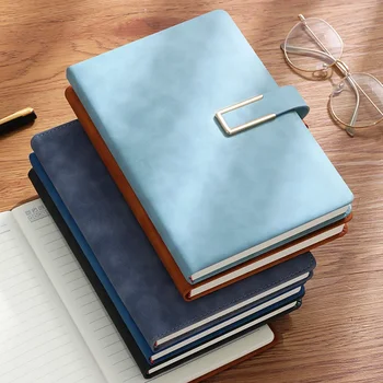  Блокнот с пряжкой формата А5, блокнот в креативном переплете с твердой обложкой, небольшой свежий дневник Makaron, записная книжка для протоколов деловых встреч.