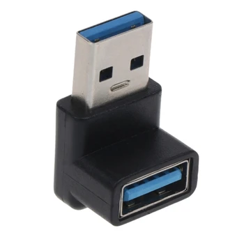  E56B USB переходник между мужчинами и женщинами Удлинитель на 90 градусов USB штекер