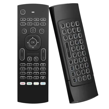  MX3 Air Mouse Беспроводная клавиатура с подсветкой Smart Remote Control 2.4 G RF для X96 Tx3 H96 Android TV Box