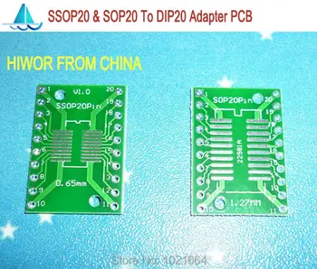  20 шт. /лот SSOP20 SOP20 TSSOP20 MSOP20 к DIP20 SMD-адаптер к DIP-печатной плате SMD-преобразователь