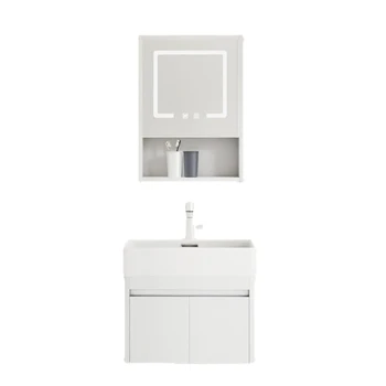  Комбинированный Шкаф для ванной комнаты из нержавеющей стали Cy Бытовая Встроенная Керамическая Раковина для мытья рук