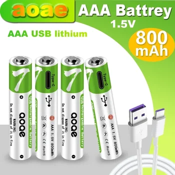 1.5 V AAA USB Аккумуляторные Батареи 800mAh Литий-ионный Аккумулятор Для Мыши Дистанционного Управления Электрическая Игрушечная Батарея aaa аккумуляторная батарея