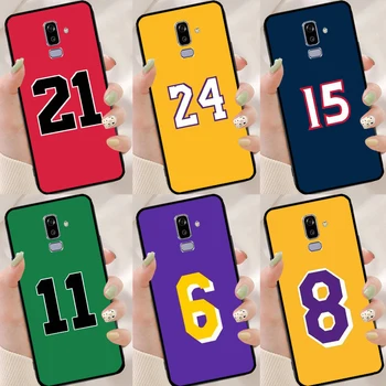  Баскетбольный Чехол Для телефона с Счастливым Номером Samsung Galaxy J1 J3 J5 J7 2016 A3 A5 2017 J4 J6 Plus A6 A7 A8 A9 J8 2018