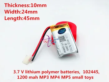  li-po лучшая аккумуляторная батарея Размер 102445 3,7 В 1200 мАч, литий-полимерная батарея с платой защиты для цифровых продуктов GPS