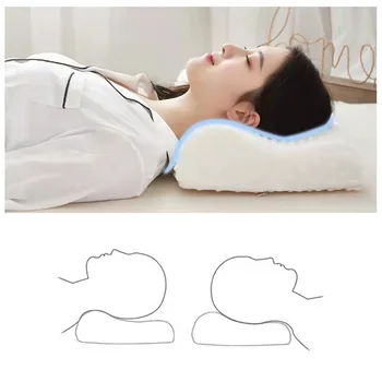  Ортопедическая подушка для защиты шеи из пены с эффектом памяти, подушка с эффектом памяти с медленным отскоком, подушка для массажа шейки матки и шеи для сна
