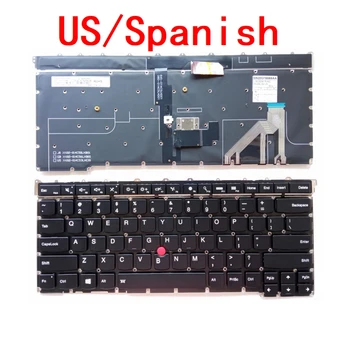  Новая американо-испанская клавиатура для ноутбука с подсветкой Lenovo Thinkpad X1 Carbon 3rd Gen 3 2015 Замена ноутбука на ПК