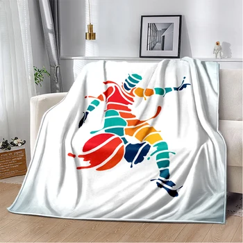  Футбольное Фланелевое одеяло с футбольным рисунком Одеяло для детей Подростков взрослых, любителей футбола, подарок на День рождения, фестиваль, легкий вес