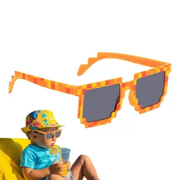  Пиксельные солнцезащитные очки, 8-битные пиксельные солнцезащитные очки для вечеринок, пиксельные очки, Пикселизированные тематические солнцезащитные очки для детей и взрослых, вечеринка по случаю дня рождения