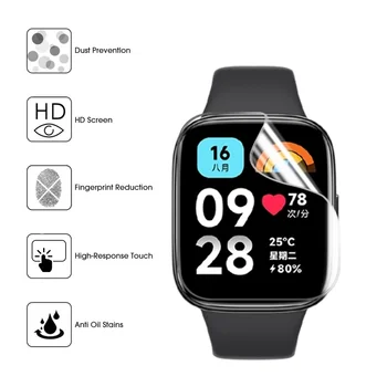  Гидрогелевая пленка из ТПУ 3ШТ для аксессуаров для умных часов Xiaomi Redmi Watch 3 Lite, изогнутая мягкая защитная пленка для экрана Watch 3, не стеклянная