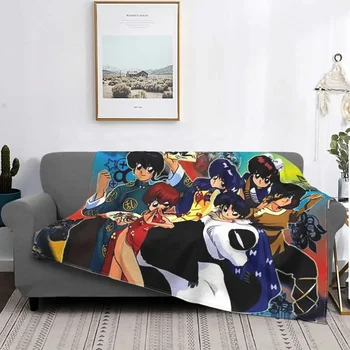  Ранма 1/2 Панда Одеяло с животными, Фланелевое Зимнее Японское аниме, Любовная манга, легкие одеяла для кровати, плюшевое тонкое одеяло для спальни