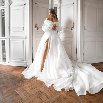  Свадебное платье ADORZA с рюшами и вырезом в виде сердечка, свадебное платье со съемной верхней юбкой, придворный шлейф, Vestido De Noiva для невесты