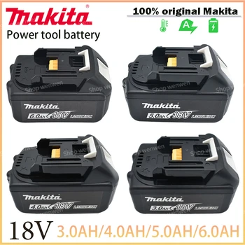  18V Makita Оригинальный Аккумулятор для Электроинструмента емкостью 3,0 АЧ/4,0 АЧ/5,0 АЧ/6,0 Ач Со Светодиодной Литий-ионной Батареей BL1860B BL1830 BL1850