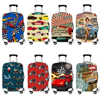  Защитный чехол для багажа Чехол для чемодана Защитный чехол для тележки Чехлы Аксессуары 3DTravel Рисунок гоночного автомобиля
