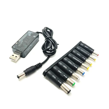  Кабель питания USB-DC от USB до 8ШТ DC-Jack Кабель-Адаптер Для Зарядки DC5V-12V 9V Светодиодный Дисплей для Маршрутизатора Мини-Вентилятор Динамик