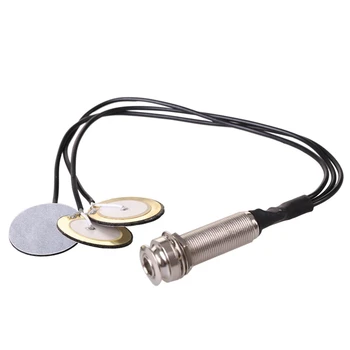  10-кратный пьезоконтактный микрофон, 3 датчика-звукоснимателя с торцевым разъемом для калимбы