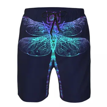  Летние мужские купальники, дышащие быстросохнущие плавки, темно-синие пляжные шорты Dragonfly для бега, тренировок, серфинга