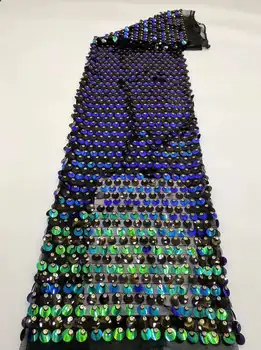  Черные Африканские Платья из Кружевной Ткани с Блестками для Женщин 2023 Французская Кружевная Ткань для Пошива Одежды Невесты Материал