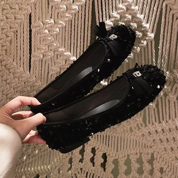  Роскошная женская обувь на плоской подошве с украшением в виде кристаллов, прогулочная обувь с бантом, Модные Весенние повседневные сандалии 2024 года, Элегантные Брендовые Zapatillas Femme