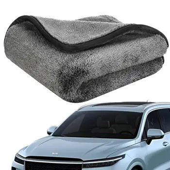  Полотенца для чистки автомобилей, двухслойные впитывающие полотенца для мытья автомобилей, мягкая быстросохнущая ткань для чистки, автомобильное полотенце для авто