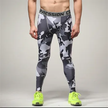  Камуфляжные мужские брюки-стрейч для фитнеса, спортивные штаны Speed Dry, леггинсы для бега, велосипеда, баскетбола, леггинсы для тренировок, одежда для фитнеса