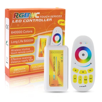  Контроллер светодиодной ленты RGBCCT RGBW постоянного тока 12-24 В 5X6A/CH с радиочастотным сенсорным пультом дистанционного управления для светодиодной подсветки RGBW