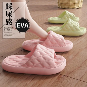  Летние женские туфли на толстой подошве для использования в помещении, противоскользящие для пар, тапочки для домашнего использования с душем в ванной 4771