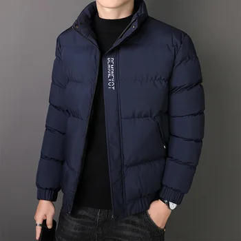  Хлопчатобумажная куртка Мужская Повседневная куртка Зима 2023 Новая Корейская версия Трендовой Утолщенной хлопчатобумажной куртки