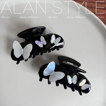  Новая Французская Легкая Ацетатная Шпилька Luxuty Style Butterrfly Аксессуары Для волос Ins Advanced Sense Shark Clip