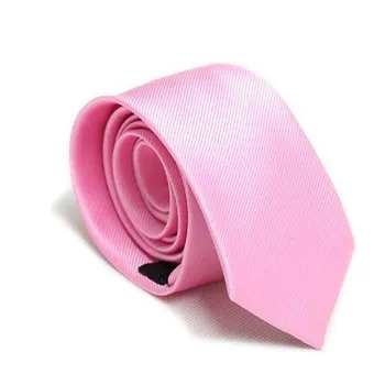  модные однотонные тонкие галстуки из полиэстера, розовые узкие галстуки для мужчин шириной 6 см