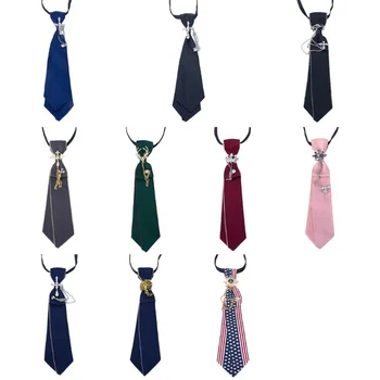 Женский галстук в готическом стиле в стиле панк, Винтажная униформа JK, Металлическая цепочка, Ювелирные изделия, Регулируемый галстук-бабочка, Украшение рубашки