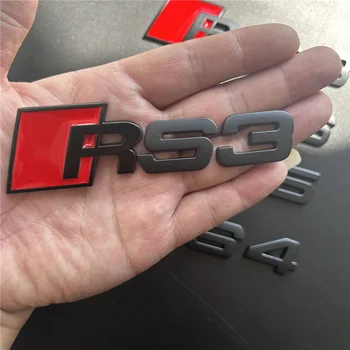  Подходит для модификации Audi с логотипом сзади AQ RS3 RS4 RS5 RS6 RS8 спортивное смещение Металл 3D