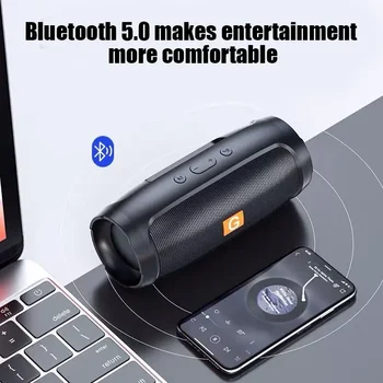  НОВЫЙ динамик Bluetooth с двумя динамиками Стерео Воспроизведение Tfusb на открытом воздухе Голосовое вещание FM Портативный сабвуфер 50 Беспроводной динамик