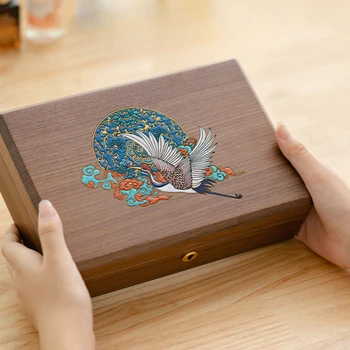  Коробка для хранения ювелирных украшений из массива орехового дерева, свадебный подарок для приданого с ключом-замком в стиле ретро, усовершенствованная защита от окисления