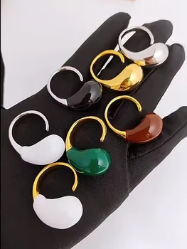  Шикарные Разноцветные кольца для открывания капелек глазури с эмалью для женщин и девочек, изящные винтажные украшения, аксессуар для вечеринки, подарок