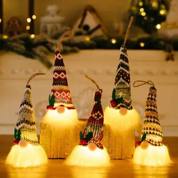  Декоративная праздничная кукла-гном для рождественского сезона, Подвесное украшение для рождественской куклы-гнома, Причудливый декор для рождественского гнома