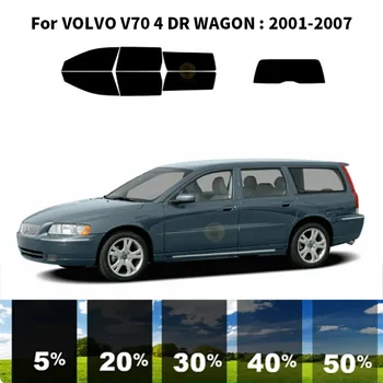  Предварительно нарезанная нанокерамика, комплект для УФ-тонировки автомобильных окон, Автомобильная пленка для окон VOLVO V70 4 DR WAGON 2001-2007