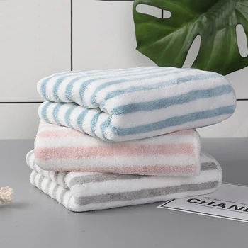  Пляжное полотенце с утолщенной водопоглощающей полосой, впитывающее кожу Полотенце для рук, сухое полотенце для волос, обернутое краевым полотенцем для дома