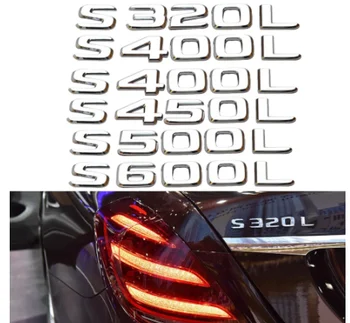  Наклейка с буквенным номером автомобиля, Модификация эмблемы, Аксессуары для Mercedes Benz S320 S400 S450 S500 S600, удлиненная стандартная наклейка
