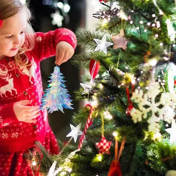  Красочные украшения для Рождественской елки, трехмерная выдолбленная подвеска в виде лося, трехмерная выдолбленная подвеска в виде лося