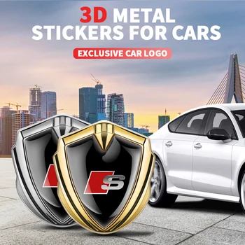  1шт Автомобильный Стайлинг 3D Металлический Логотип S Кузов Боковое Окно Эмблема Багажника Наклейка Для Audi S Line A5 Q5L A4L A3 A6L Q7 A7 Q3 A8L A4 Q5 RS