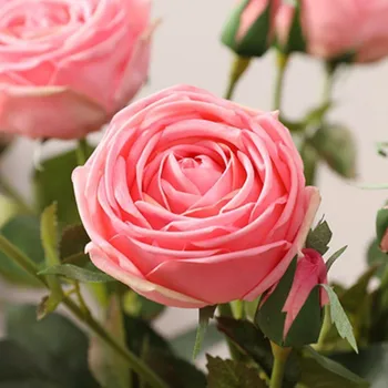  ИНДИГО-Искусственная Роза с бутоном, Латексное покрытие, Розовый Пион, Настоящее прикосновение, Ощущение, Влажный лепесток, Свадебная вечеринка, 70 см