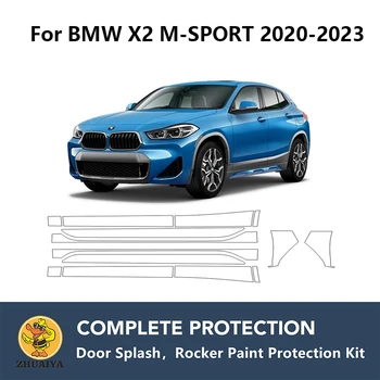  Предварительно вырезанные перекидные панели, Защита от краски, прозрачный защитный комплект для бюстгальтера TPU PPF для BMW X2 M-SPORT 2020-2023
