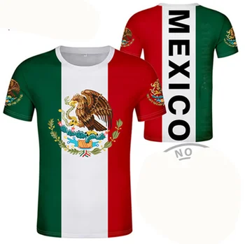  Футболка с Логотипом СОЕДИНЕННЫХ ШТАТОВ МЕКСИКИ Бесплатное Пользовательское Имя И Номер Mex Футболка С Национальным Флагом Mx Испанский Мексиканский Принт Фото Одежда