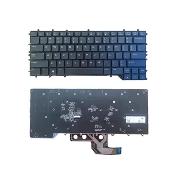  Американская клавиатура с RGB-подсветкой для ноутбука Dell Alienware M15 R3, M15 R2, 0080CF с RGB-подсветкой для каждой клавиши