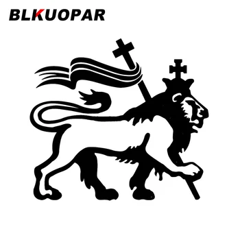  Классические автомобильные наклейки BLKUOPAR Rasta Lion of Juda, модная наклейка с животными, Солнцезащитный крем, наклейка на багажник, доска для серфинга, наклейка для автомобиля, сделанная своими руками