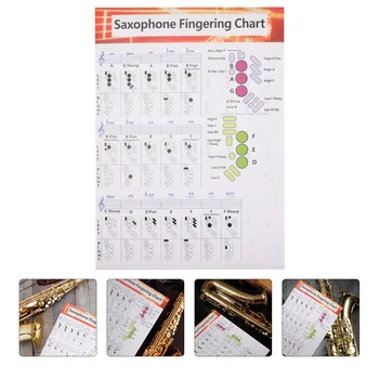  Таблица аккордов саксофона, обучающий плакат для саксофона, Справочное руководство по аккордам саксофона для начинающих, обучающихся игре на саксофоне